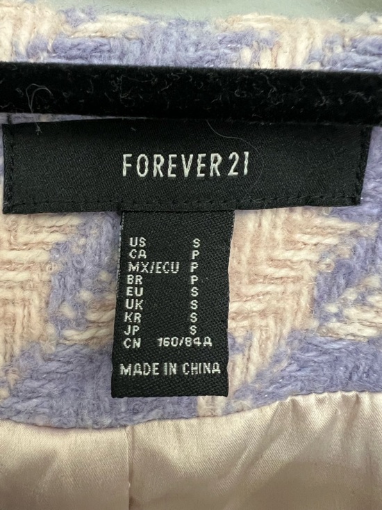 Forever 21 Lavender and Cream Houndstooth Blazer Size S - Picture 7 of 12